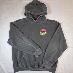 Alpha Collective High Sierra California Graphic Hoodie Washed Grey Mens Large